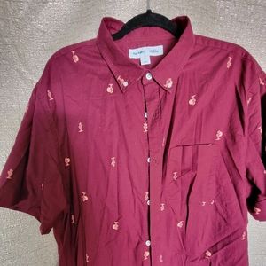 Burgundy Button Up Shirt
